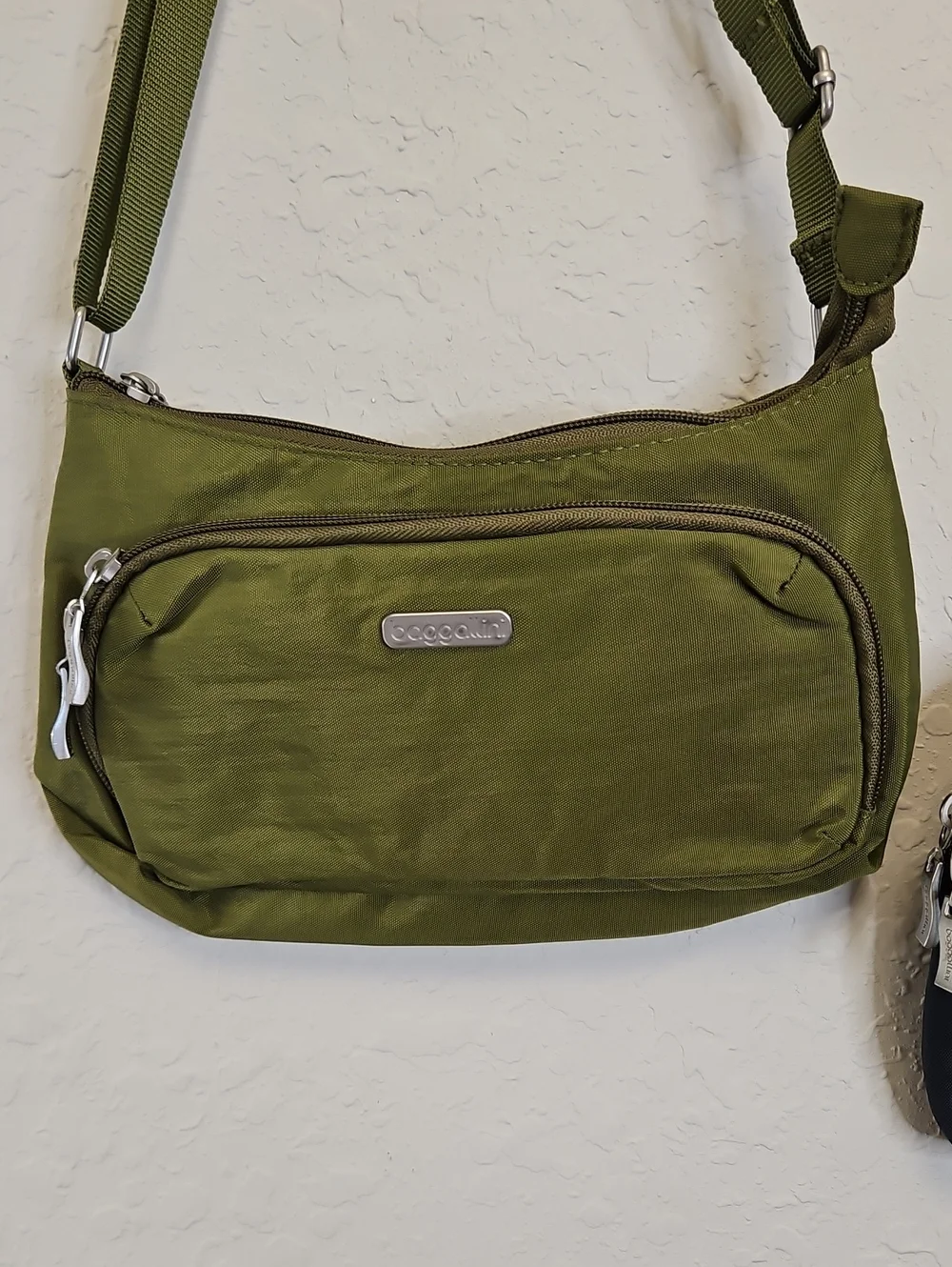 Baggallini set of 2 Crossbody Shoulder Bags - Olive Green & Black